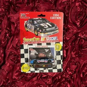 Stock Car with Display Stand - Black and Blue Lake Speed